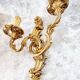 Pair of wall sconces in real bronze Louis XVI style