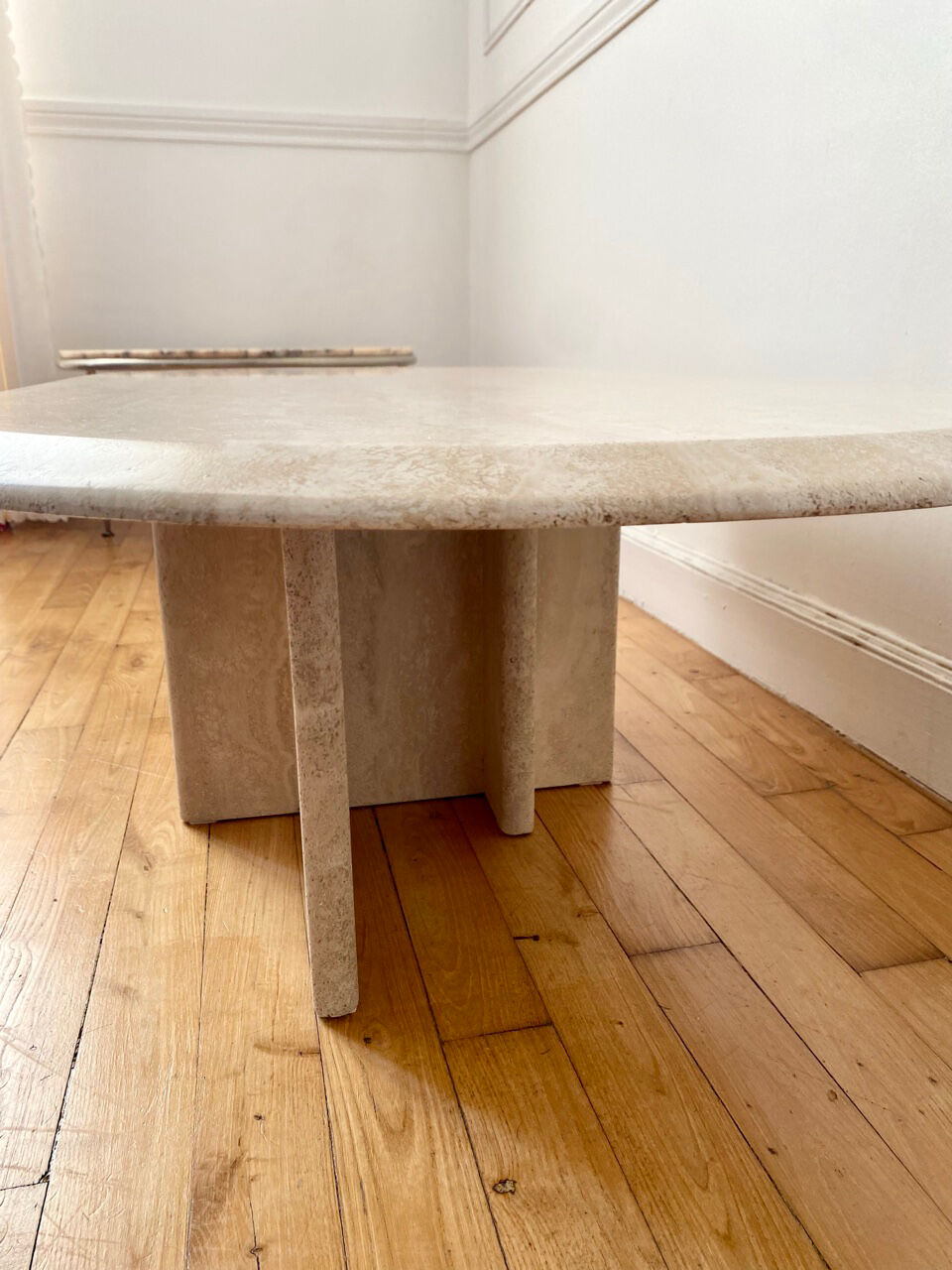 Italian travertine coffee table