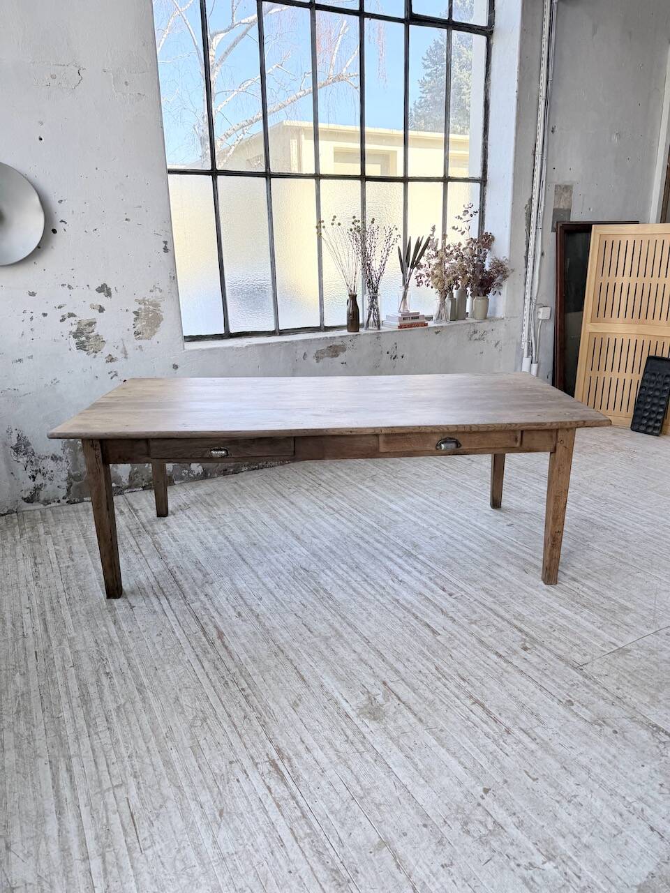 Oak farmhouse table 1950 212cm