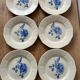 6 flat plates old Digoin & Sarreguemines decoration "blue rose"
