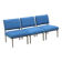 Vintage blue 3-seater sofa/set of 3 armchairs from the 1970s