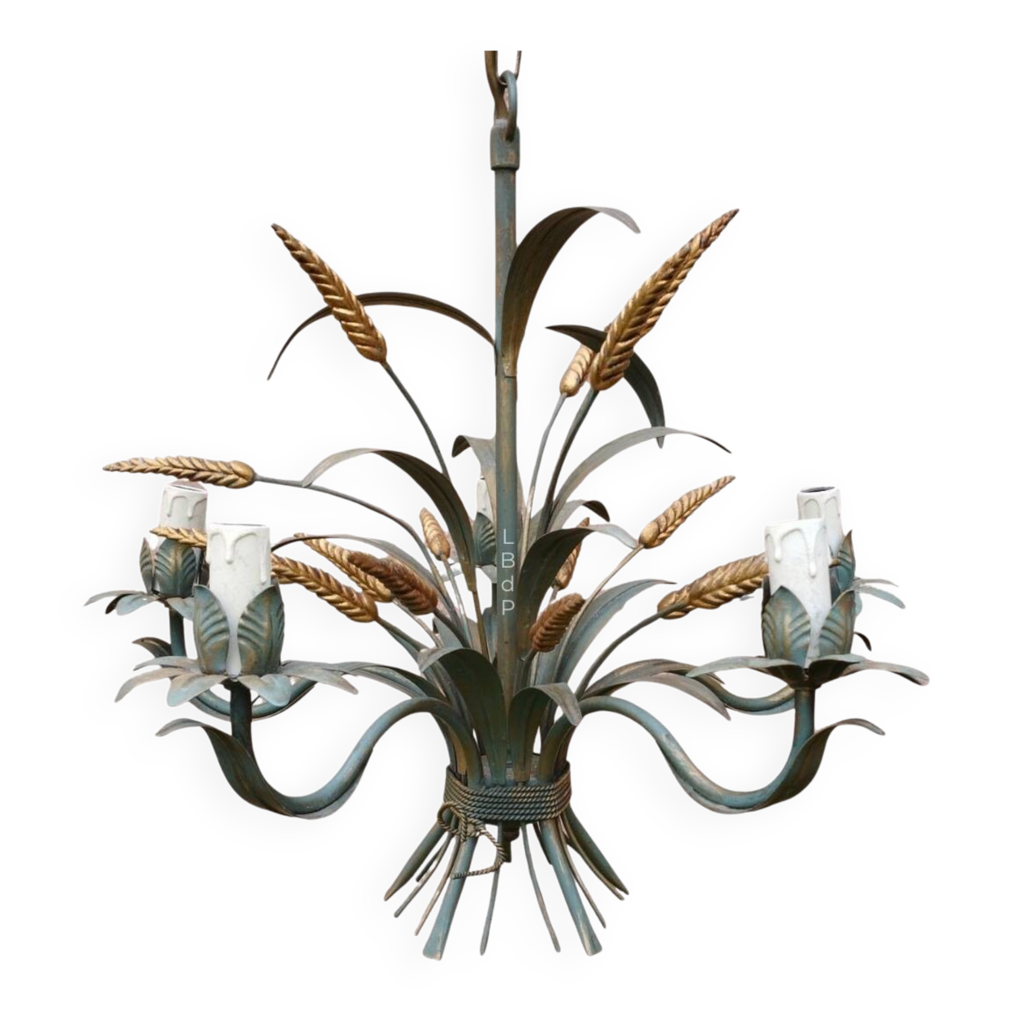 Chandelier, "Wheat Ears" suspension by Masca - circa 1970