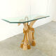 Vintage faux tusk console table, 1980s