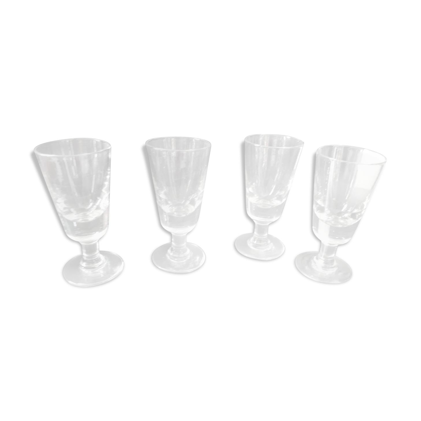 4 old absinthe glasses