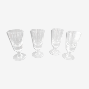 4 old absinthe glasses