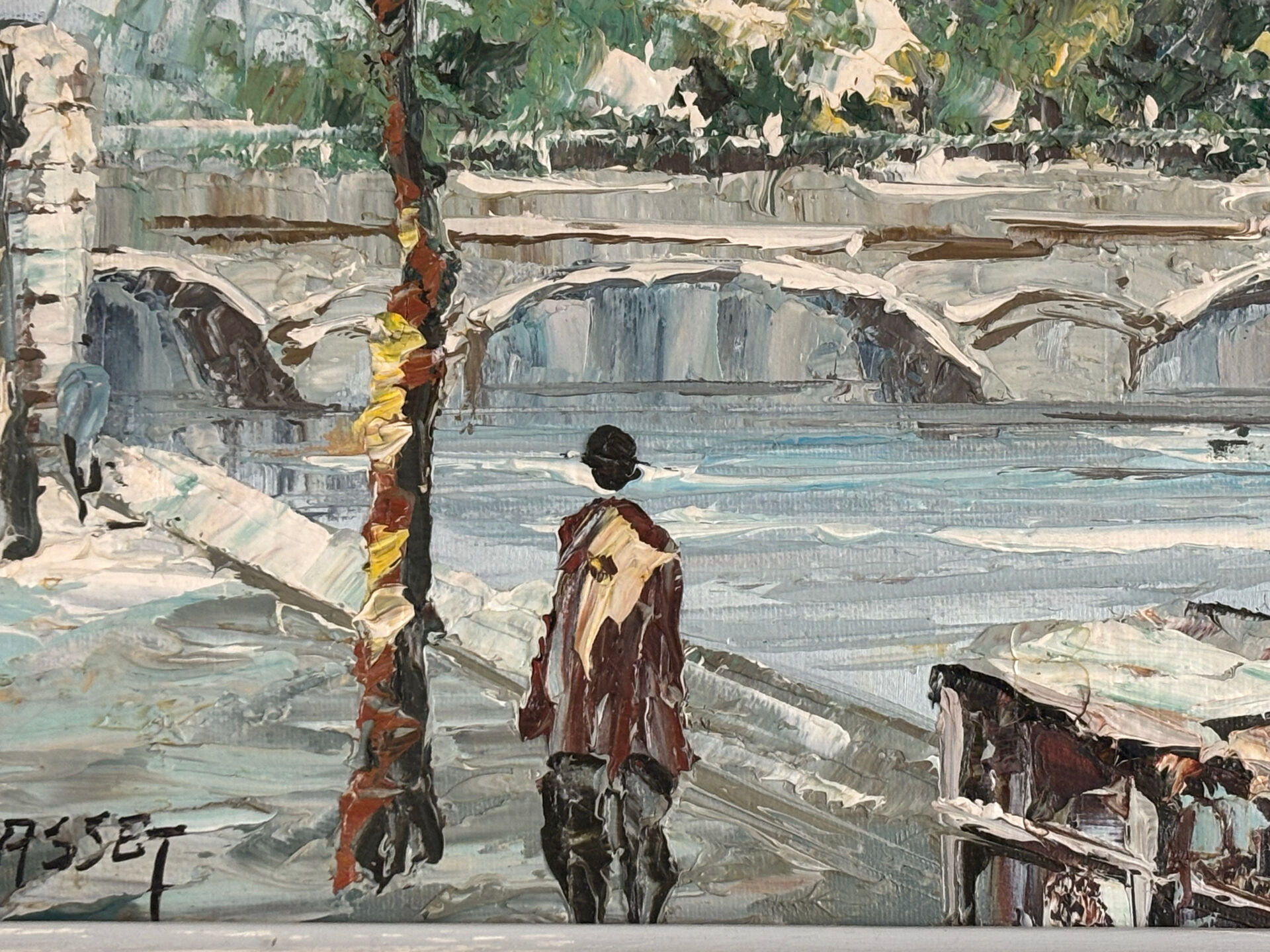 Painting L.Basset Notre Dame and the quays