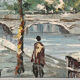 Painting L.Basset Notre Dame and the quays