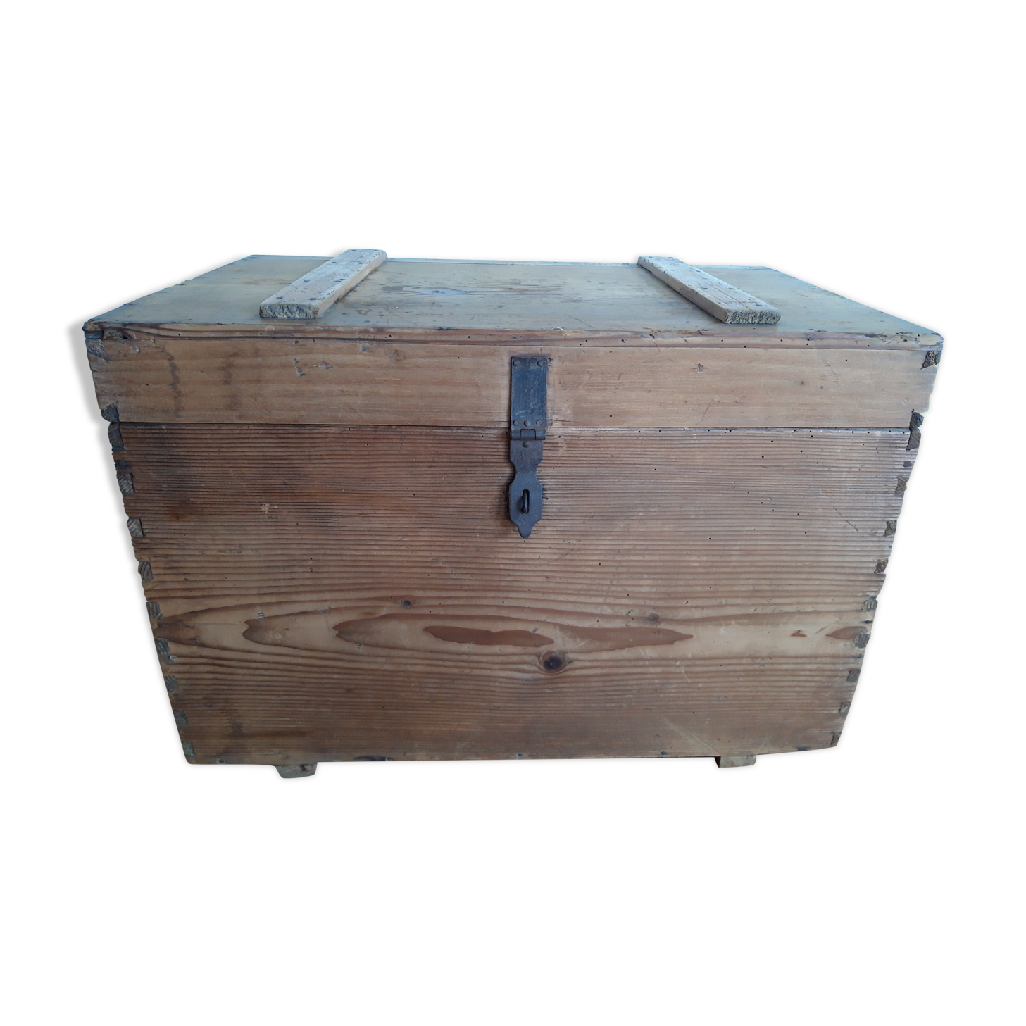 Old solid pine chest