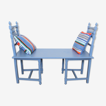 Banc-chaises d'exterieur et coussins