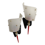 Pair of 50s-60s wall lights
