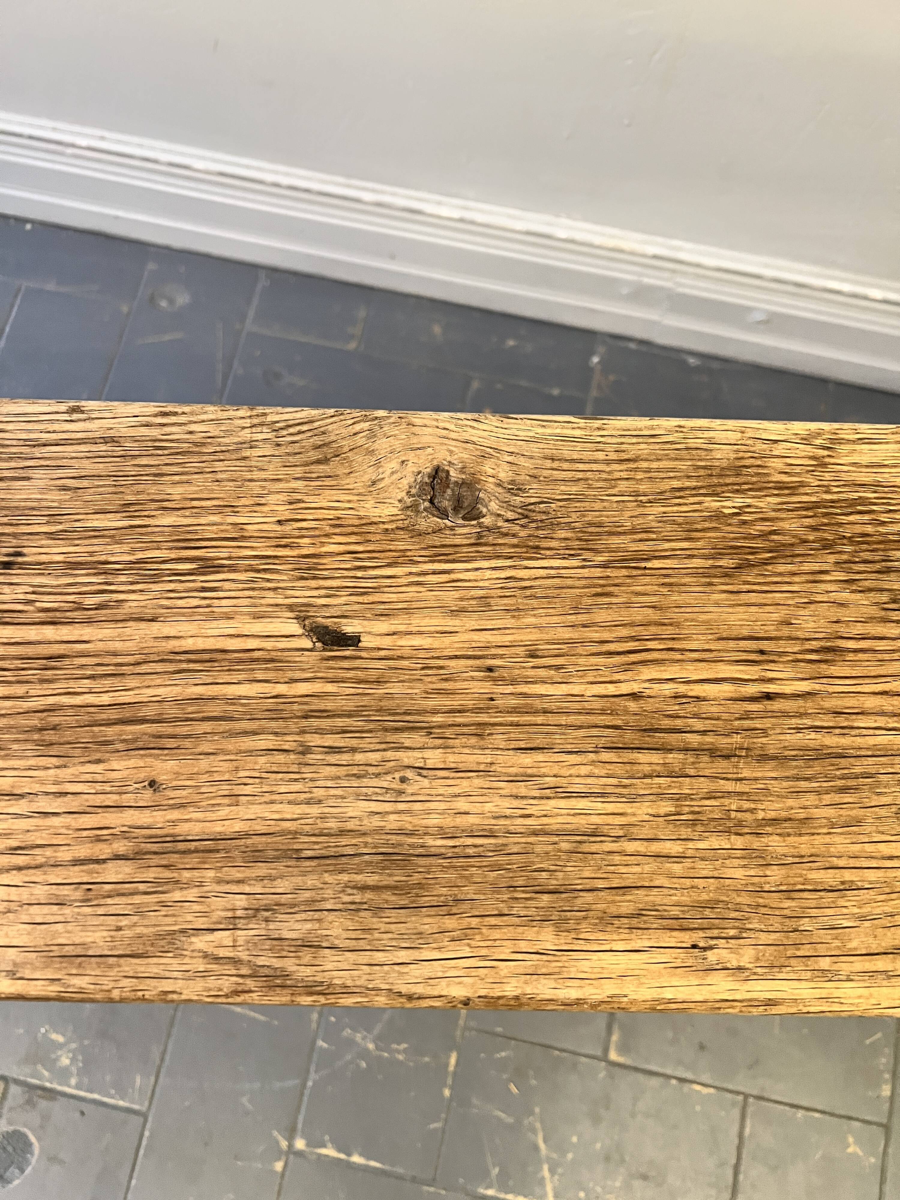 Old raw wood bench 200 cm