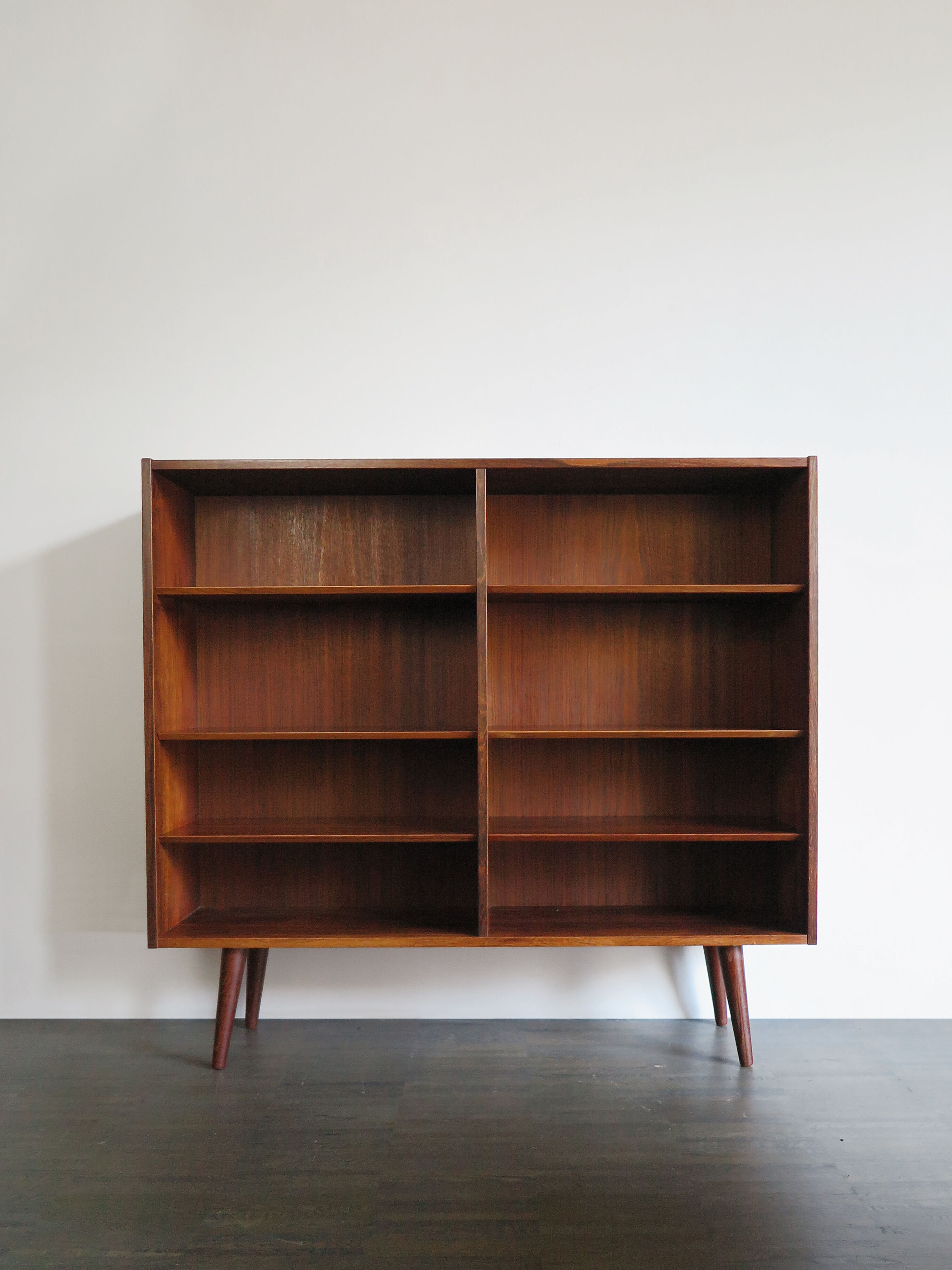 Poul Hundevad scandinavian rosewood bookcase, 1960s