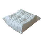 Togo pouf in white leather by Michel Ducaroy for Ligne Roset