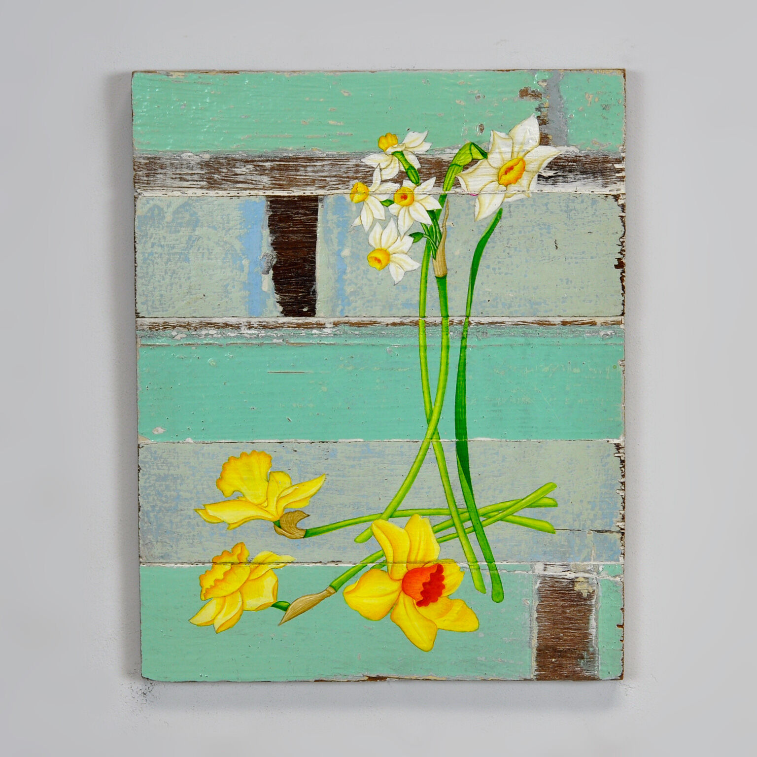 Painting on driftwood