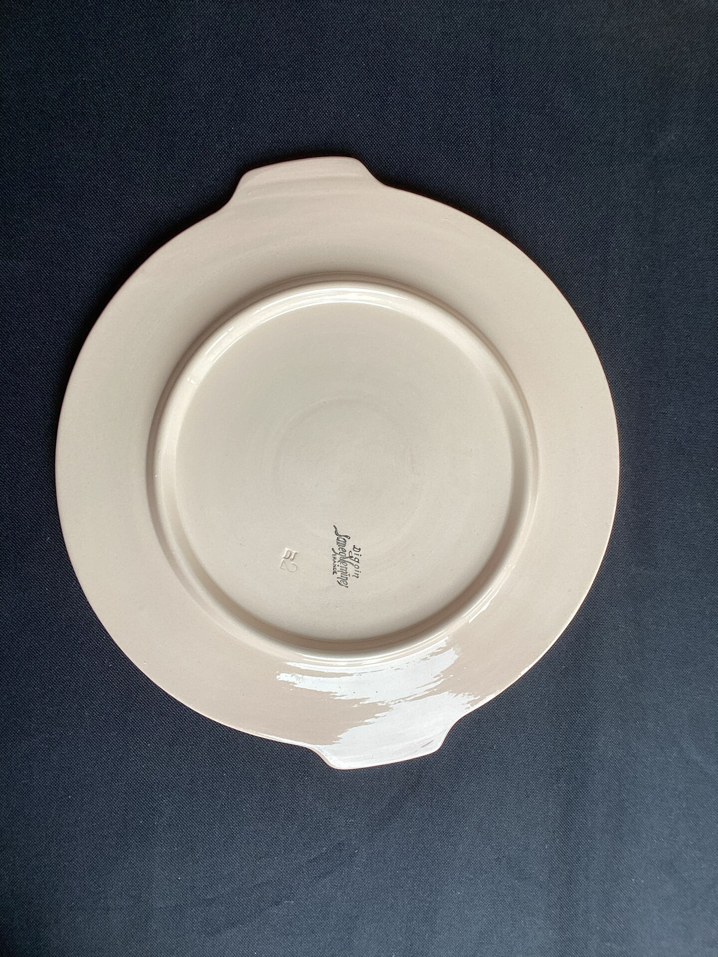 Round plate digoin sarreguemines france