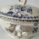 Antique ironstone tureen – Bordeaux MGB – blue floral decoration