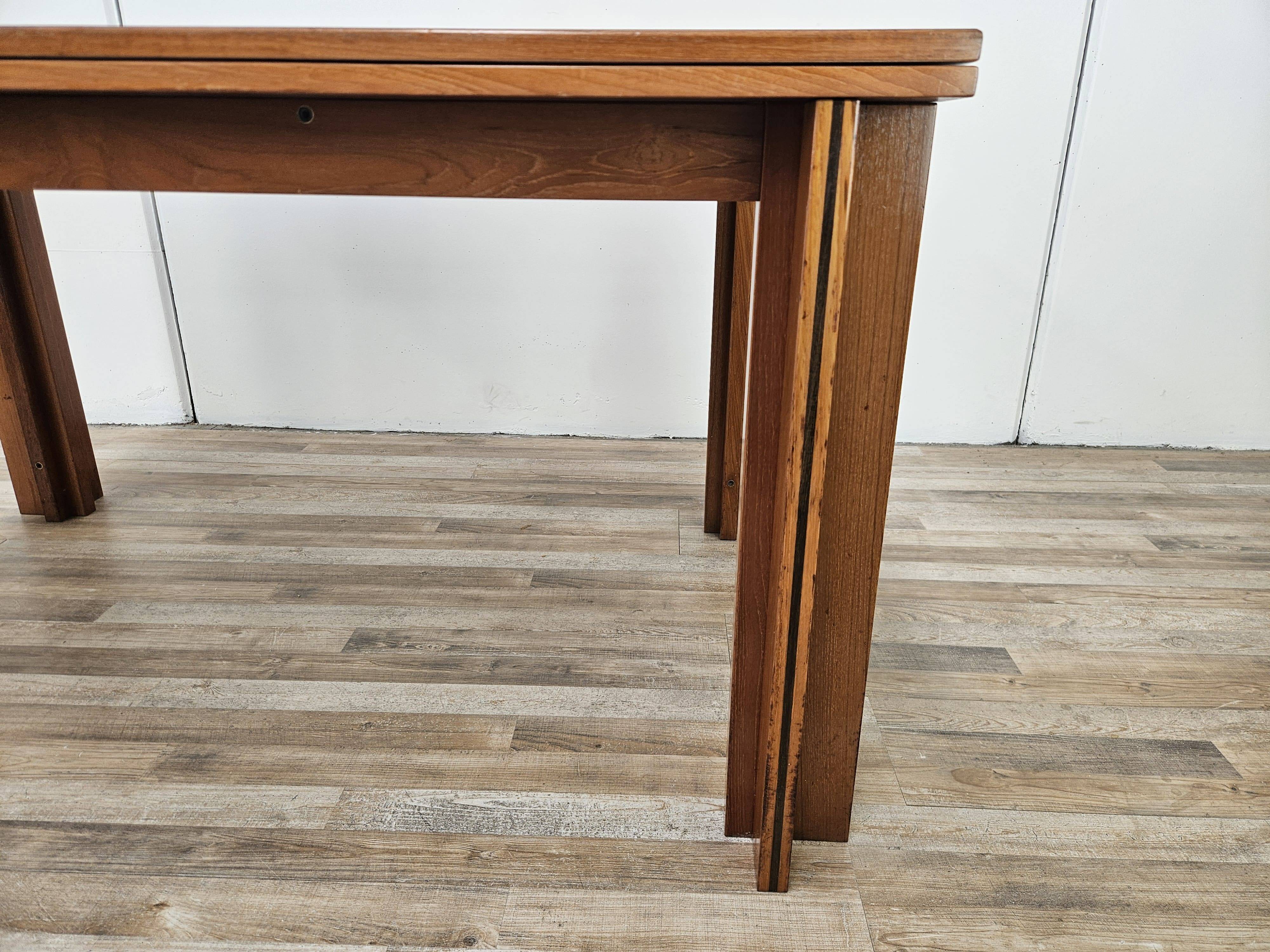 Italian design folding dining table, 1970