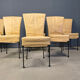 Vintage leather dining chairs, set of 6, 1980s