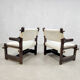 2 midcentury armchairs sculptural nature
