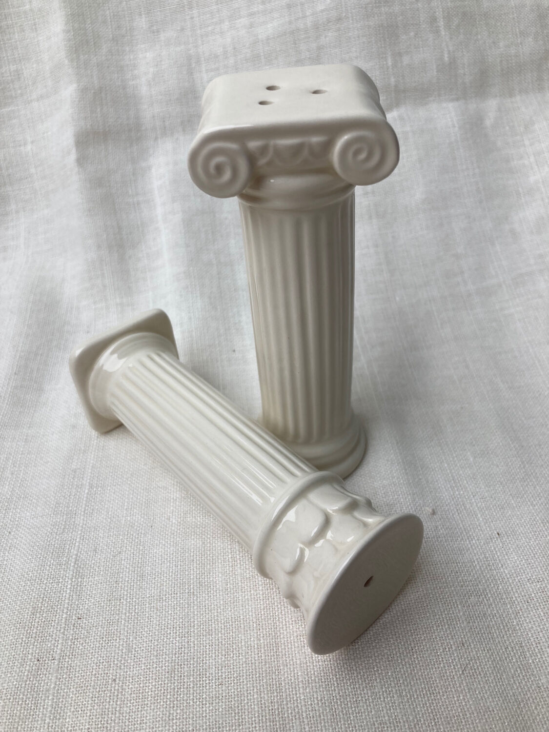 Roman column salt shaker and pepper shaker