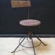 Industrial swivel chair wood and metal
