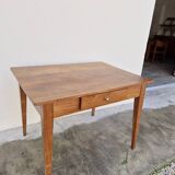 Antique rustic farmhouse table from the 1900s with one drawer - 1m