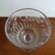 Old foot glass XIXth blown glass engraved flowers