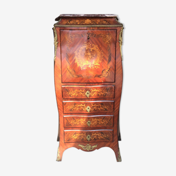 Dame secretary Louis XV style, curved, 4 drawers