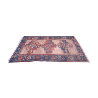 Tapis caucasien antique 155x88 cm vintage, laine, rouge