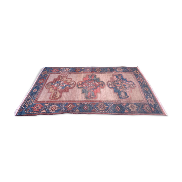 Antique caucasian rug 155x88 cm vintage, wool, red