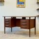 Freestanding Teak Desk, Denmark 1960s/1970s, Vintage, Mid-C Modern