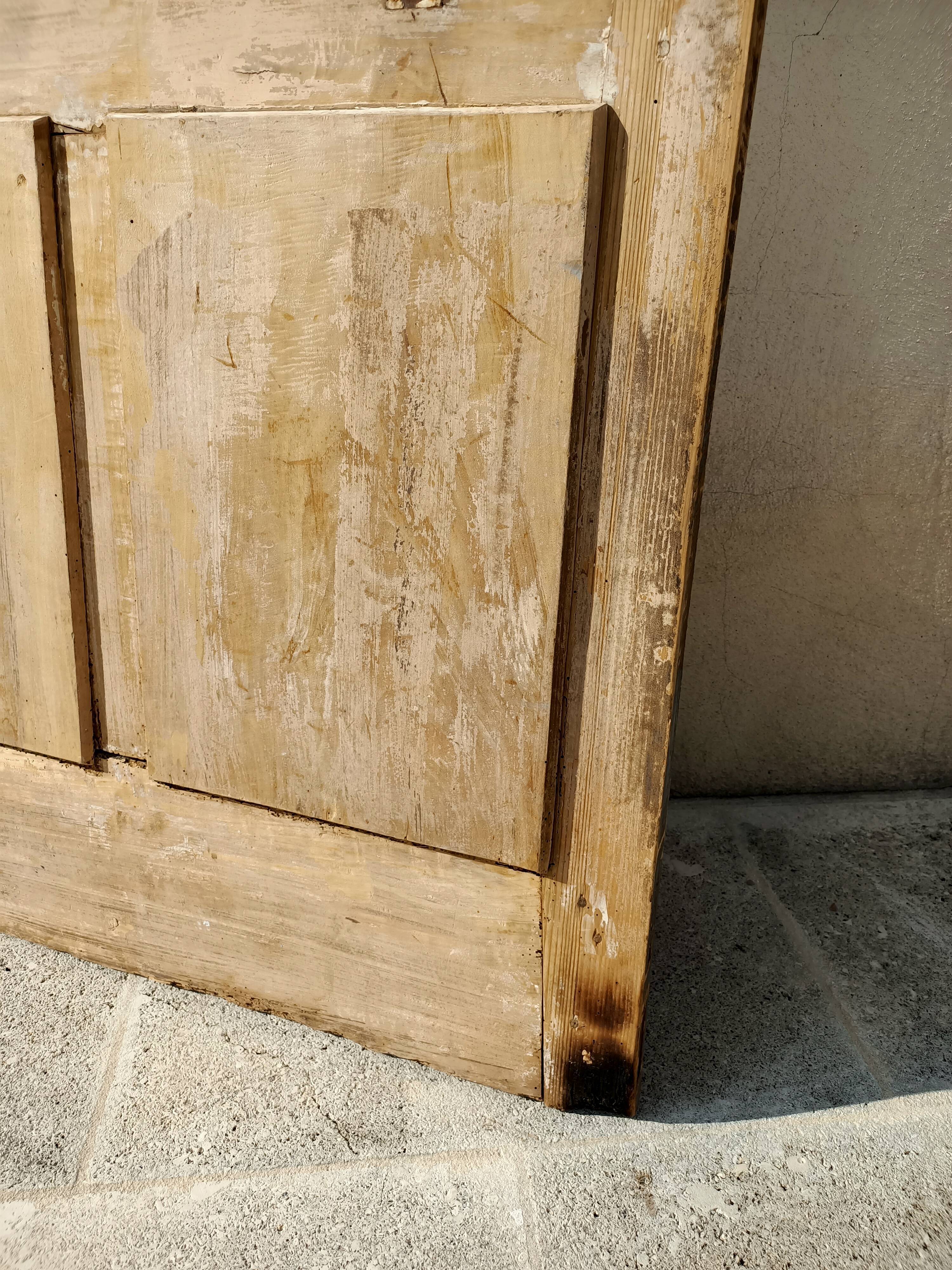 Porte ancienne 6 carreaux 86x243