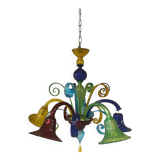 Murano Multicolors Glass Chandelier Random Colors 5 Arms