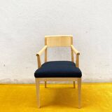 Fauteuil St James signé Philippe Hurel – sycomore massif & bouclette noire