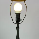 Table lamp in disco-metal by Just Andersen with paper shade, 1930s