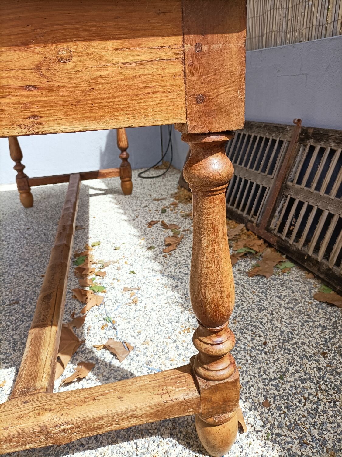 Large old farmhouse table 8 drawers
