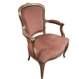 Fauteuil cabriolet style Louis XV