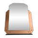 Venetian mirror art deco pink 77x101cm