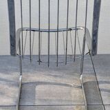 Set of 2 chrome metal chairs, Italian style from the 70s
