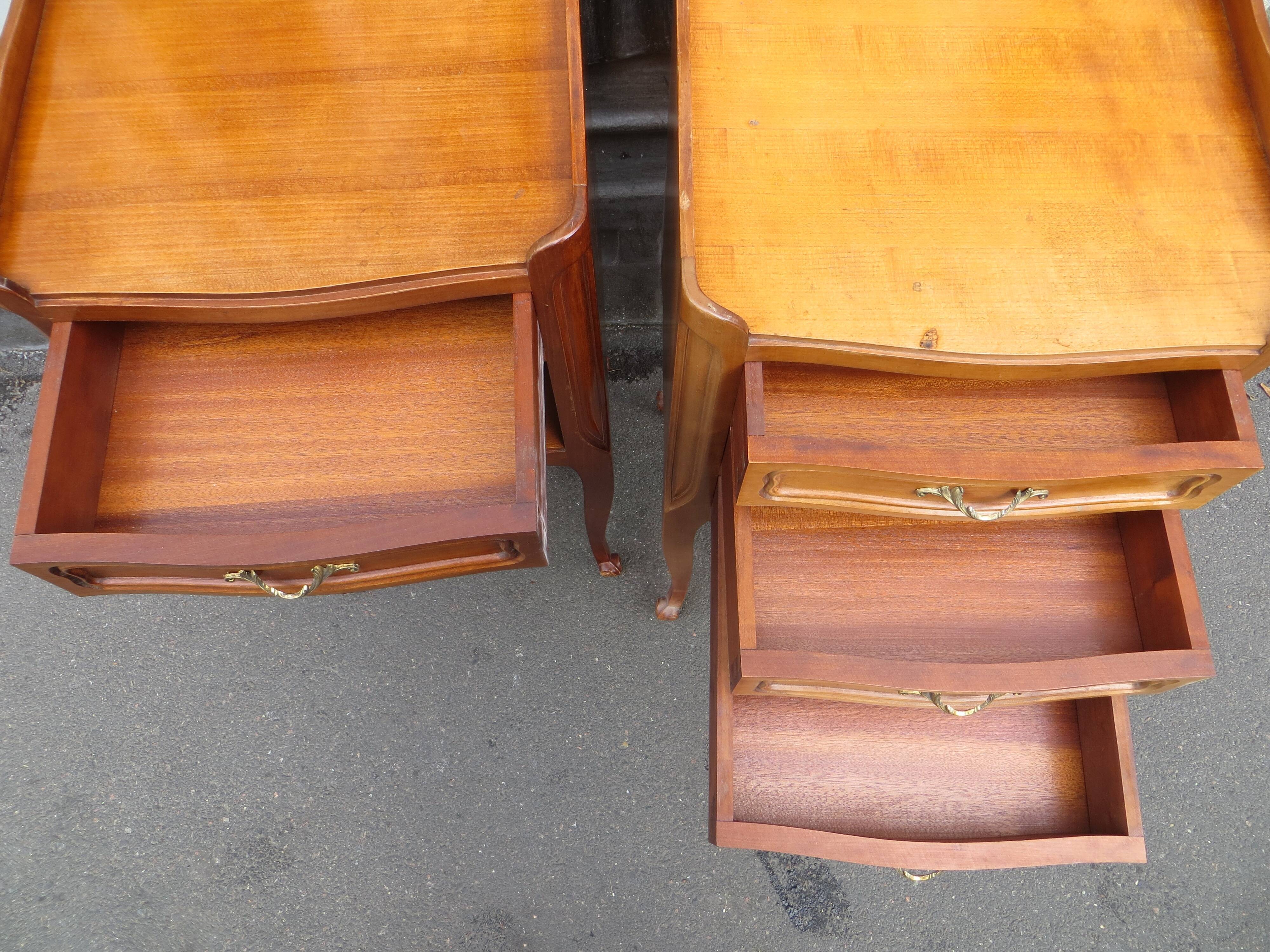 Pair of Louis XV style bedside tables