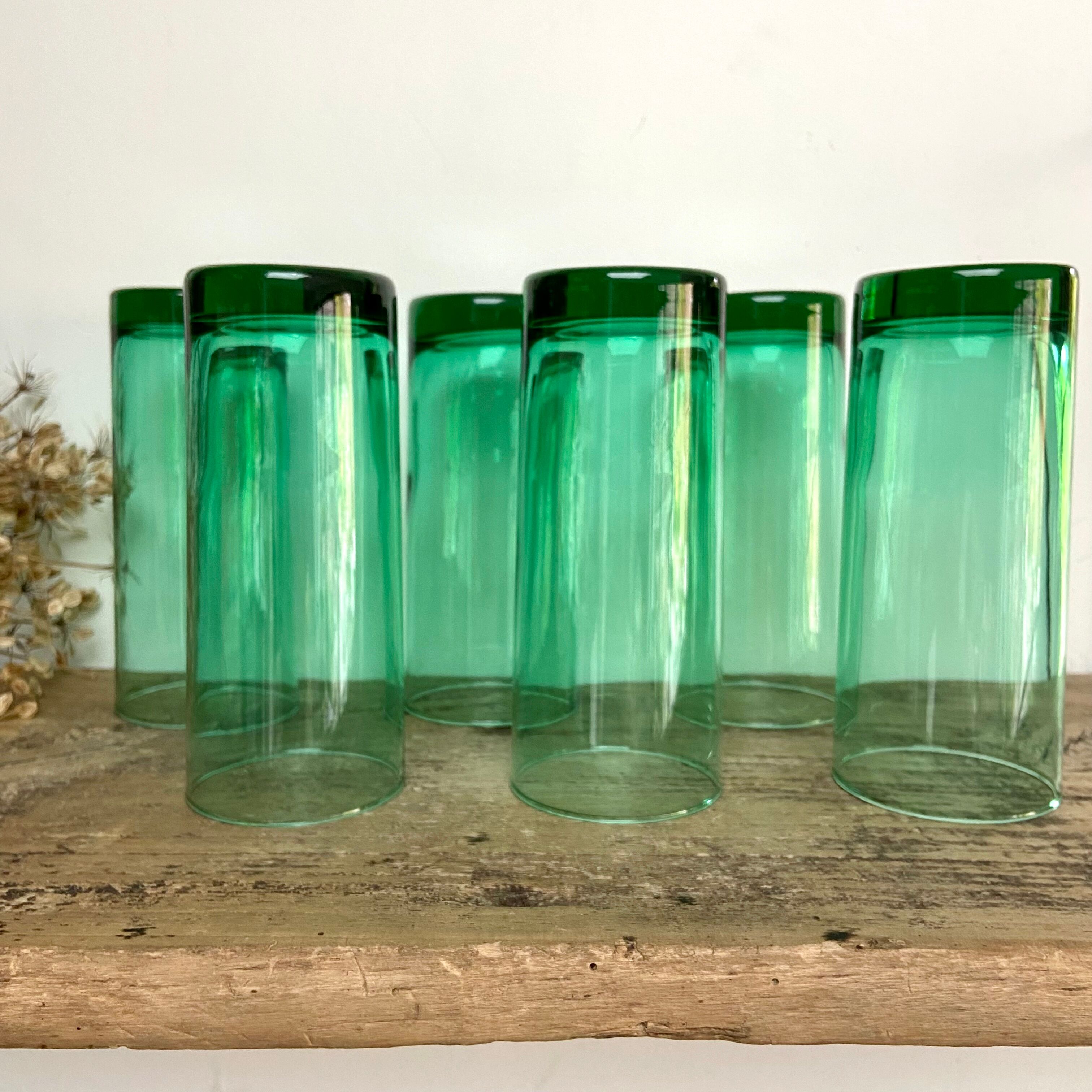 6 vintage luminarc France “long drink” glasses