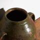 Ancient pot with two handles in glazed ceramic – Central Europe, around 1920