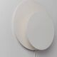 White metal Cirkel wall lamps by Kjeld Darø - set of 2, Danish 1980s diffused light