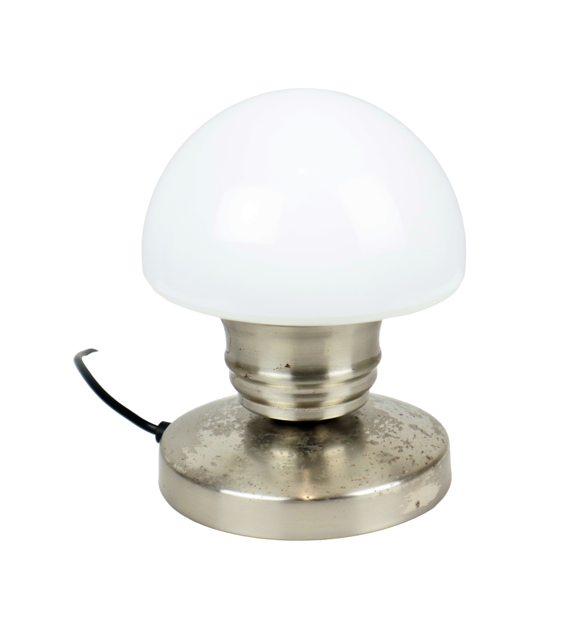 Vintage mushroom touch lamp milk glass linhai junis lighting 21cm
