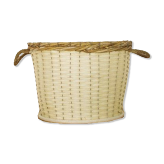 Vintage basket with cane and rope
