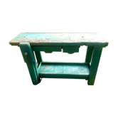 workbench wood patina green