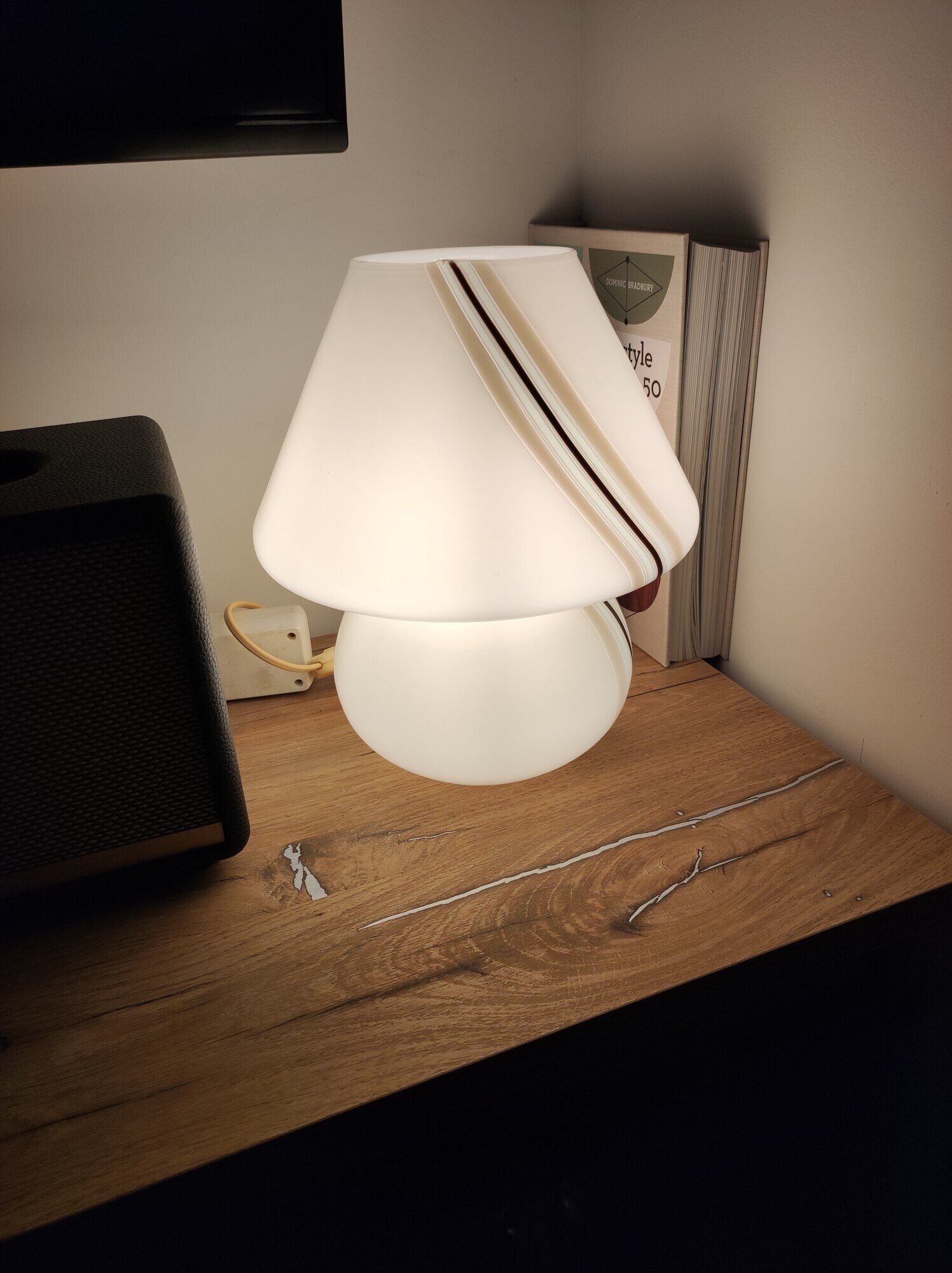 Paolo Venini mushroom desk lamp murano glass 1960 venice