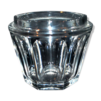 BACCARAT cut crystal sugar bowl? flat ribbed Harcourt Talleyrand 9cm