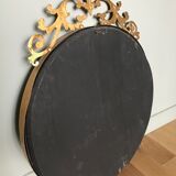 Old round mirror 50x62cm