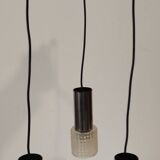 Three-branch pendant light with transparent vintage lampshade